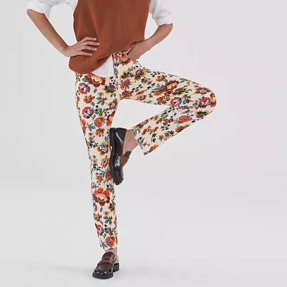 Anthropology, Pilcro The Cigarette Slim Straight Jeans Floral - Picture 3 of 16